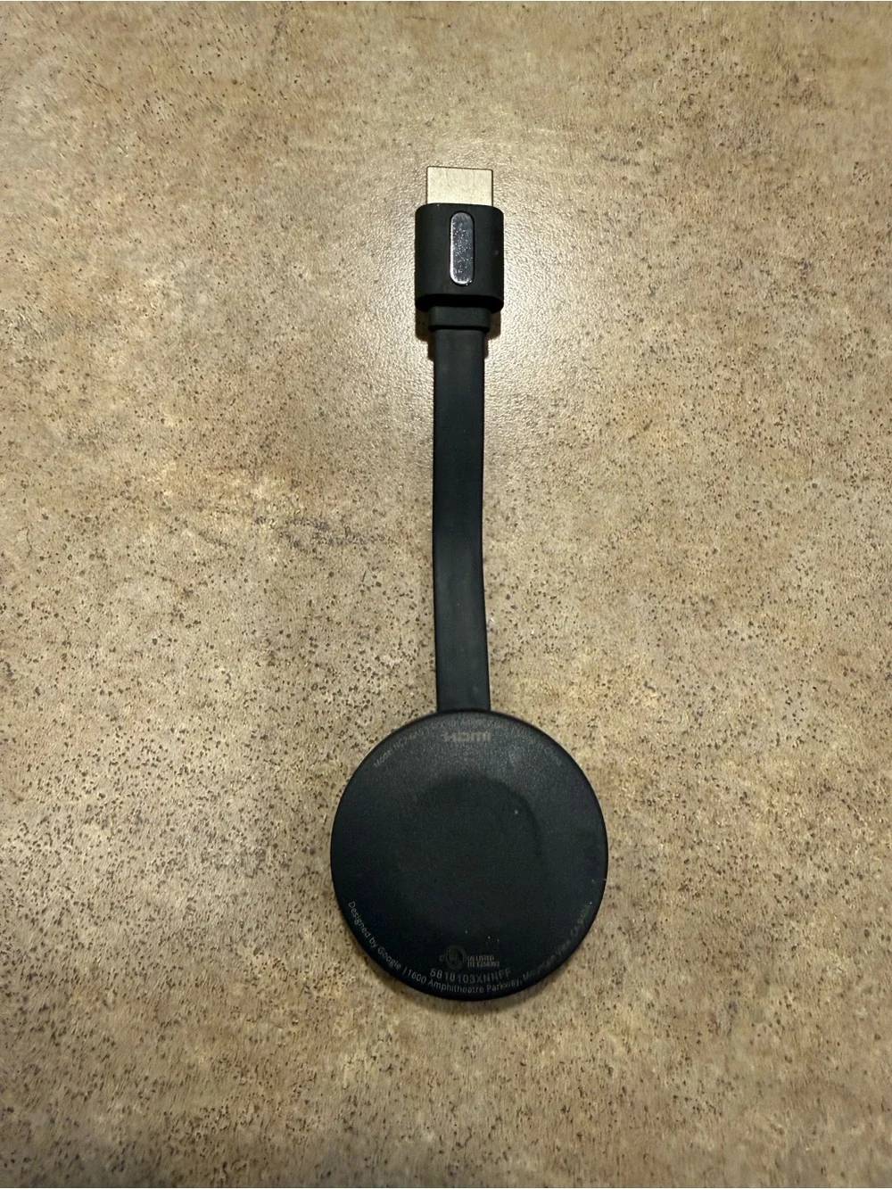 Google Chromecast 2nd Gen With Cable - Black (NC2-6A5) - Tested
